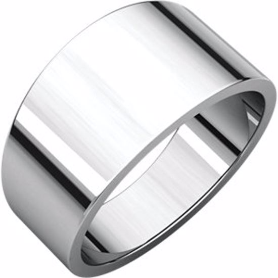 FT6:1996:P 14kt Rose 10mm Flat Tapered Band