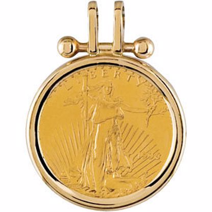 84908:101:P 1/10 oz Gold American Eagle Coin Set Into 14KT Yellow Coin Frame