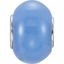 28149:101:P Sterling Silver 9x14mm Light Blue Glass Bead