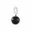28150:101:P Sterling Silver 12mm Black Crystal Charm Bead