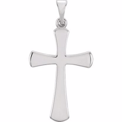 R41276:1001:P Sterling Silver 21x14mm Cross Pendant