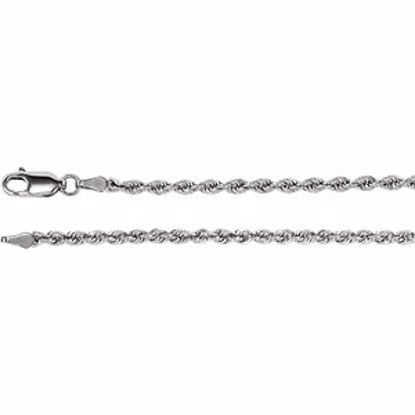 CH955:112:P 14kt White 2.5mm Rope 20" Chain