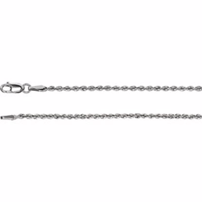 CH956:111:P 14kt White 1.85mm Rope Chain 18" Chain
