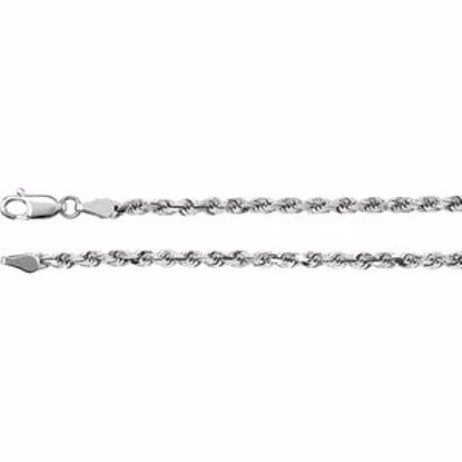 CH951:114:P 14kt White 2.8mm Diamond Cut Rope 24" Chain
