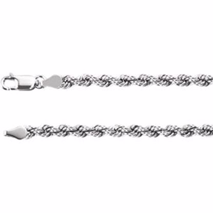 CH953:110:P 14kt White 4mm Rope 16" Chain