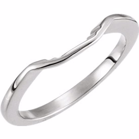 12724:204643:P 18kt White Band for 4.5mm Engagement Ring