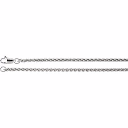 CH972:115:P 14kt White 2.4mm Wheat 7" Chain