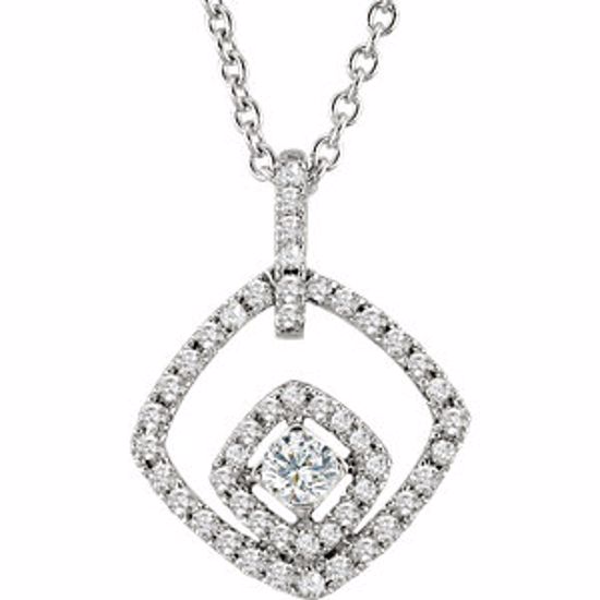 68238:101:P 14Kt White 1/3 CTW Diamond 18" Necklace