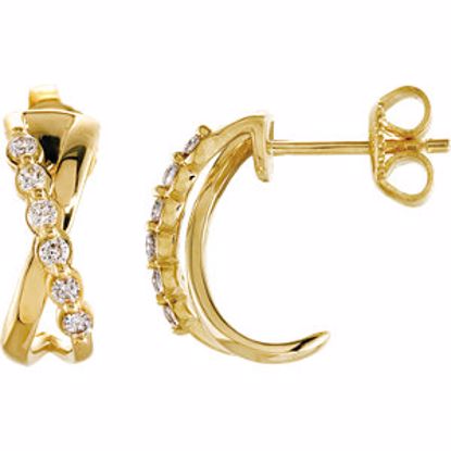 68241:101:P Diamond Criss-Cross Earrings 