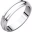HRE4.5:166580:P Palladium 4mm Half Round Edge Band