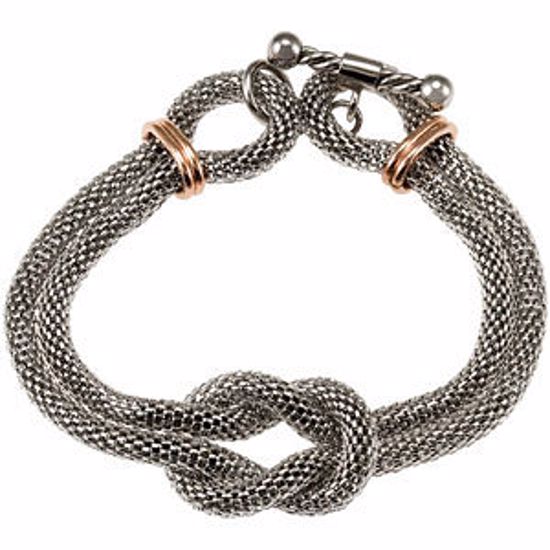 FB268:102:P Stainless Steel Mesh Bracelet