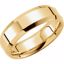 5977:156572:P 10kt Yellow 6mm Comfort-Fit Beveled Edge Band Size 12