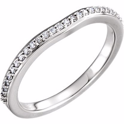 68272:102:P 14kt White 1/8 CTW Diamond Band for 5.5mm Princess Engagement