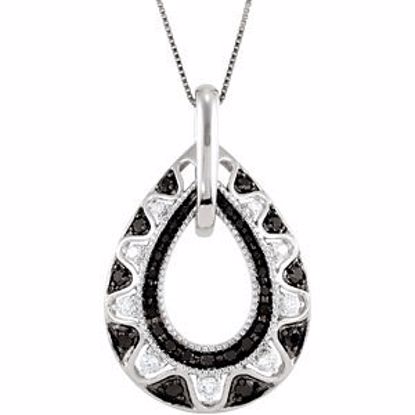 68327:100:P Black & White Diamond Necklace 