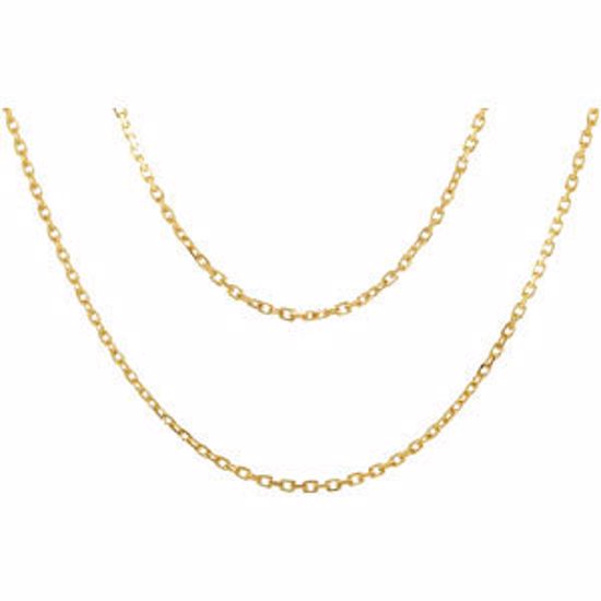 CH990:101:P 14kt Yellow Double Strand 18" Chain