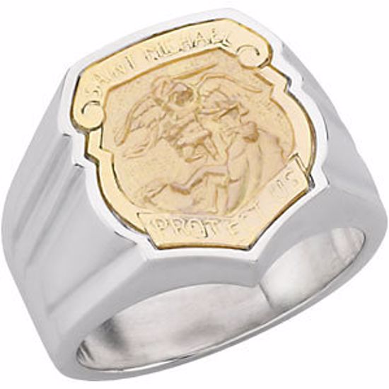 R43052:100:P St. Michael Badge Ring