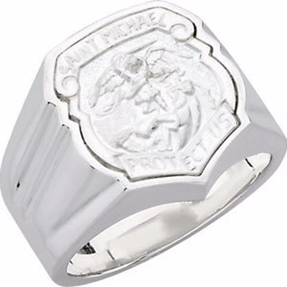 R43053:100:P St. Michael Badge Ring