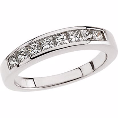 60084:251502:P Platinum 3/4 CTW Diamond Band