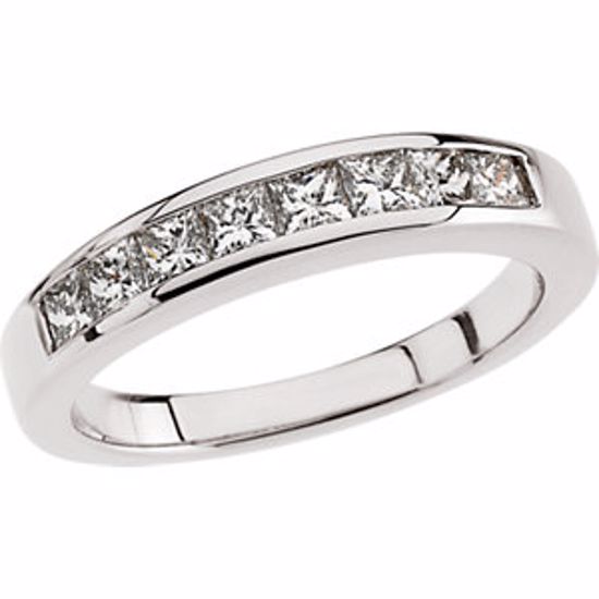 60084:251502:P Platinum 3/4 CTW Diamond Band