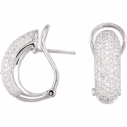 68390:100:P Pavé Omega Clip Back Earrings