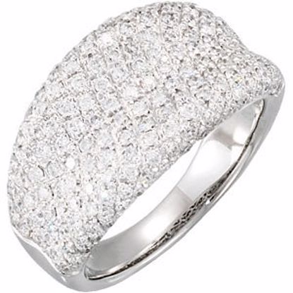 68391:100:P 14kt White 1 1/5 CTW Diamond Pavé Ring