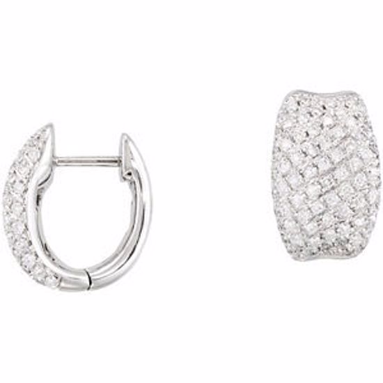 68392:100:P Pavé Hinged Earrings