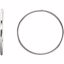 84973:106:P Sterling Silver 40mm Endless Hoop Tube Earrings 