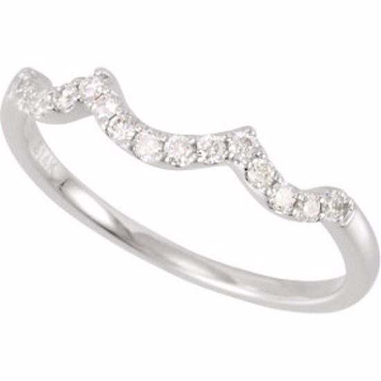 68359:101:P 14kt White 1/5 CTW Diamond Matching Band to 3/8 CTW Semi-Mount Engagement Ring