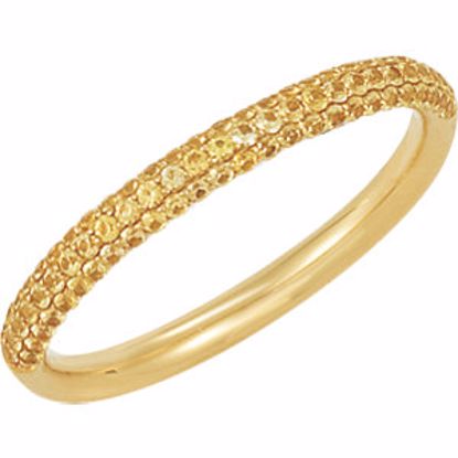 68370:105:P 14kt Yellow Sapphire Anniversary Band Size 7