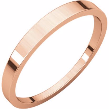 FT6:10950:P 14 K Rose 2.5mm Flat Tapered Band