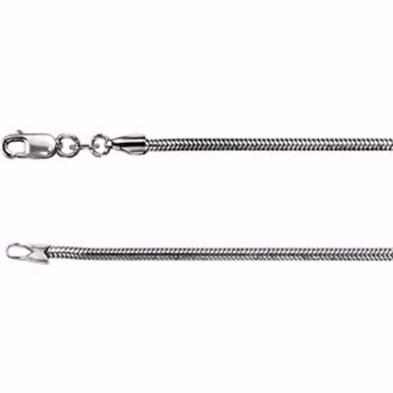 CH925:103:P Sterling Silver 1.5mm Solid Snake 20" Chain