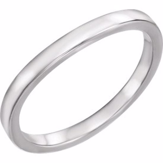 121608:121:P Platinum Band for 1/2 CT Three-Stone Princess Engagement