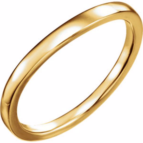 121608:125:P 14kt Yellow Band for 1 CT Three-Stone Princess Engagement