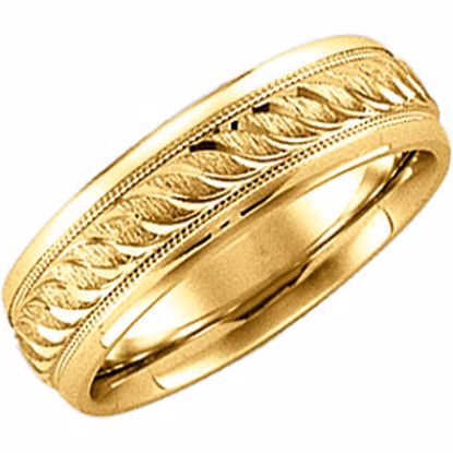 50673:60030:P 14kt Rose 6mm Comfort Fit Band Size 8.5
