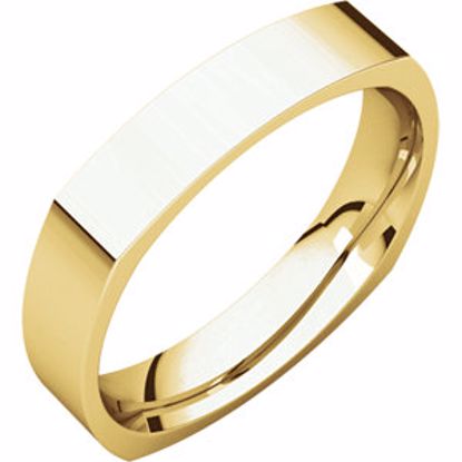 SQR14.5:101:P 18kt Yellow 4mm Square Comfort Fit Band