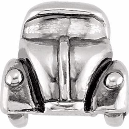 28242:101:P Sterling Silver 15x10.75mm Beadle Bug Car Bead