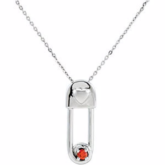 R45295:1000:P Safe in My Love Birthstone Necklace