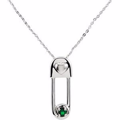 R45295:1040:P Safe in My Love Birthstone Necklace