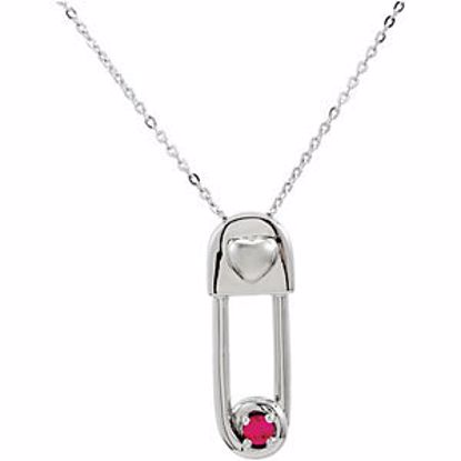 R45295:1060:P Safe in My Love Birthstone Necklace