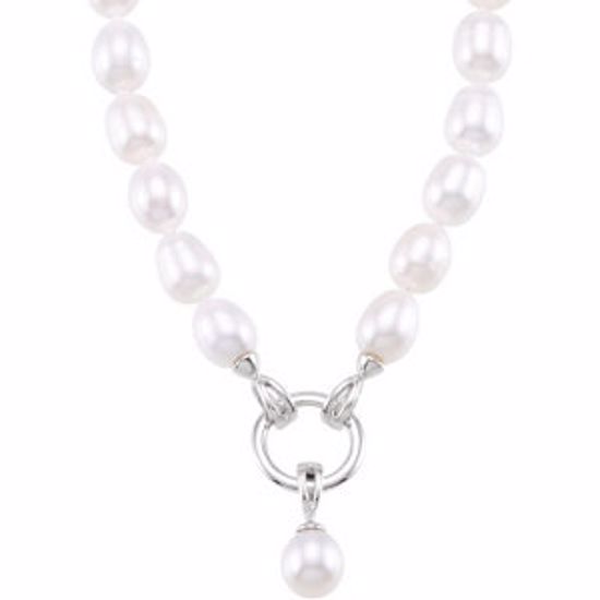 68481:101:P Freshwater Cultured Pearl Necklace with Detachable Enhancer