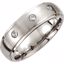 COR108D:206:P Cobalt 7mm 1/10 CTW Diamond Satin Finished Grooved Band Size 10.5