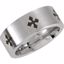 COR109:206:P Cobalt 8mm Black Laser Engraved & Satin Finished Band Size 9.5