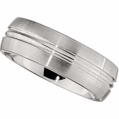 COR119:203:P Cobalt 8mm Satin Finish Grooved Band Size 9