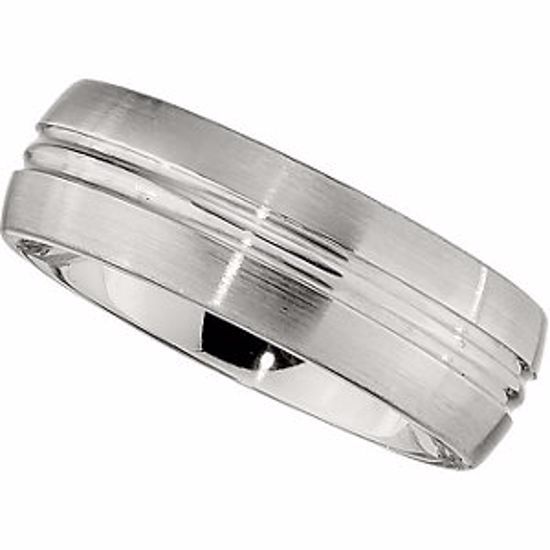 COR119:205:P Cobalt 8mm Satin Finish Grooved Band Size 10