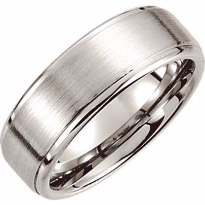 COR120:211:P Cobalt 8mm Satin Finish Ridged Band 13