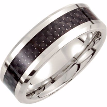 COR121:205:P Cobalt 8mm Black Carbon Fiber Inlay Band 10