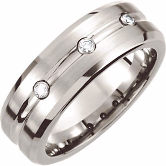 COR135D:210:P Cobalt 8mm Satin Finished Beveled Edge Band Size 12.5