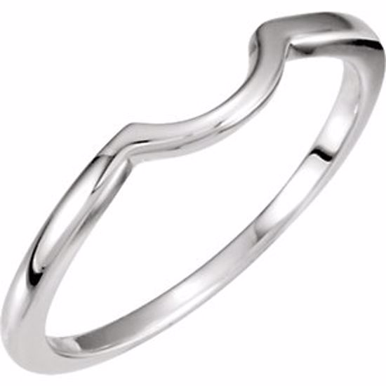 121578:329605:P 18kt White Band for 5.2mm Engagement Ring