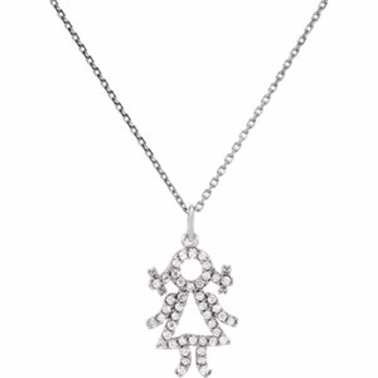 R45252D:1001:P 14kt White 1/5 CTW Diamond Baby Girl Necklace