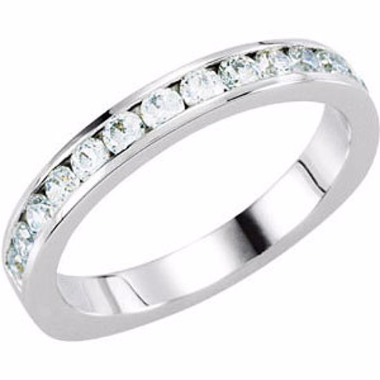 67861:110:P 18kt White 1/2 CTW Diamond Band for 6.5mm Engagement